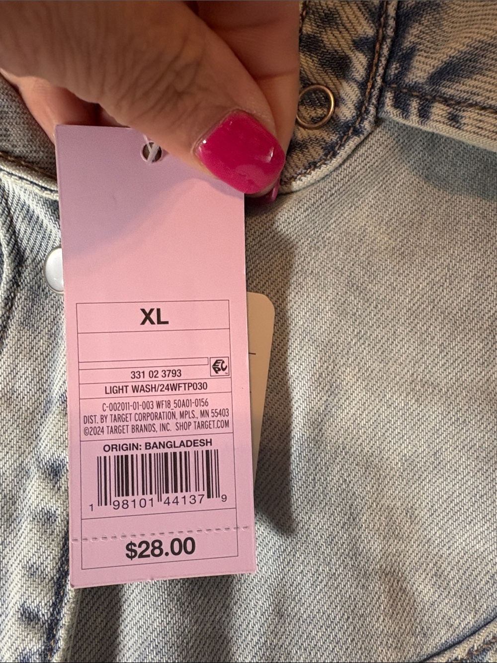 wild fable Light Blue Denim Button-Up Shacket - Picture 3 of 6